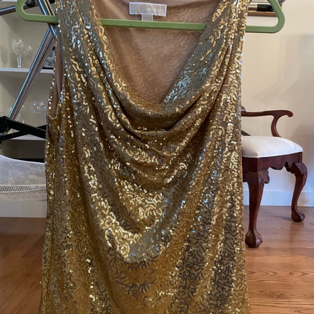 Elegant Michael Kors hold sequined top.  Size Large. Excellent condition